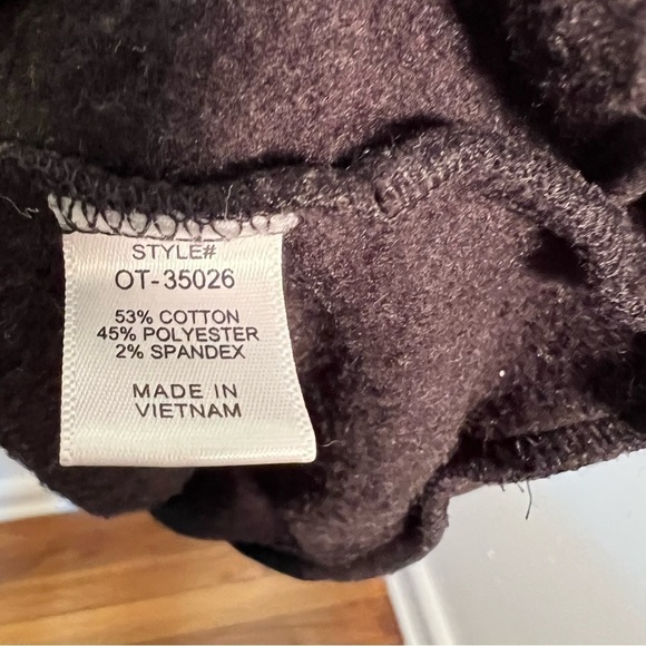 Zenana Star Print Hi-Low Sweatshirt Black White - Picture 11 of 11